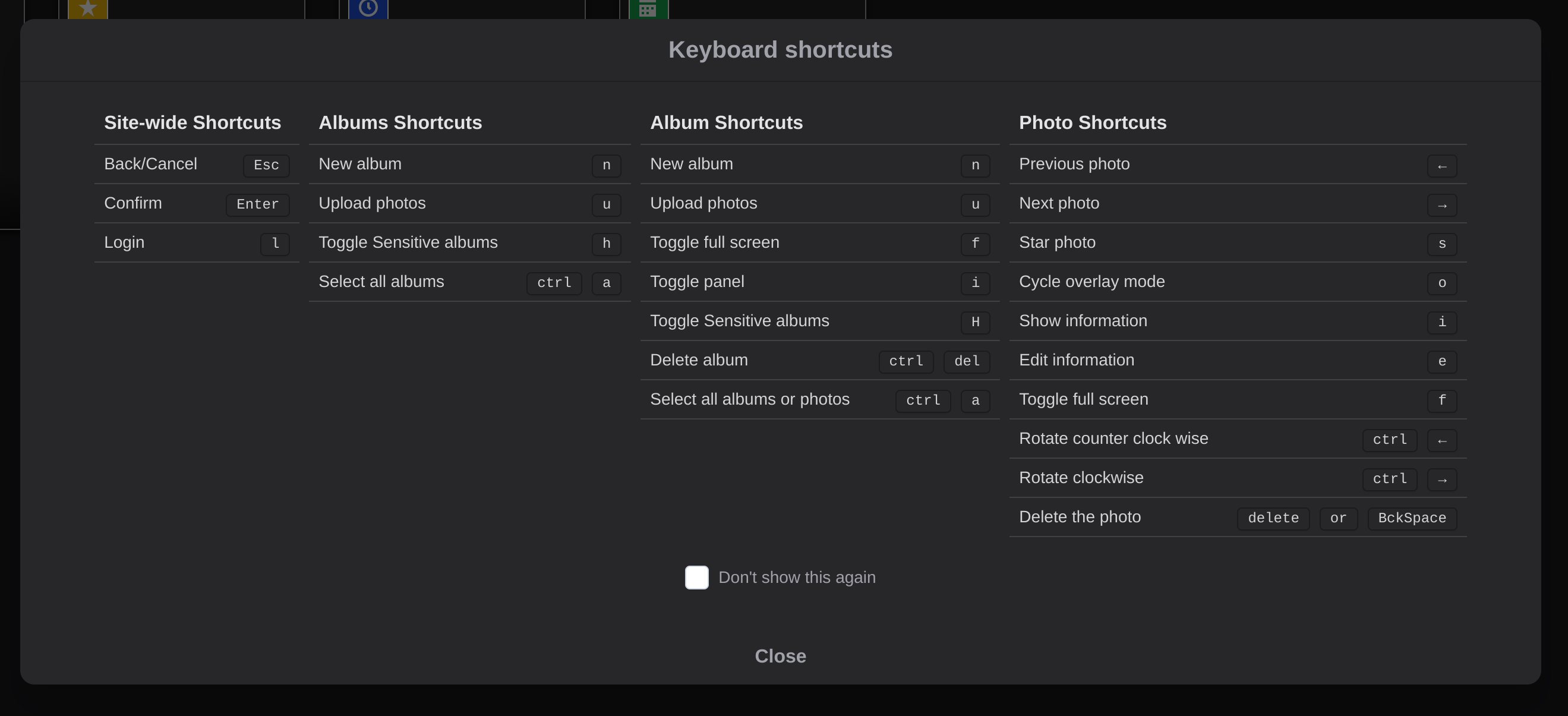 Bite-size v6: Keybindings help